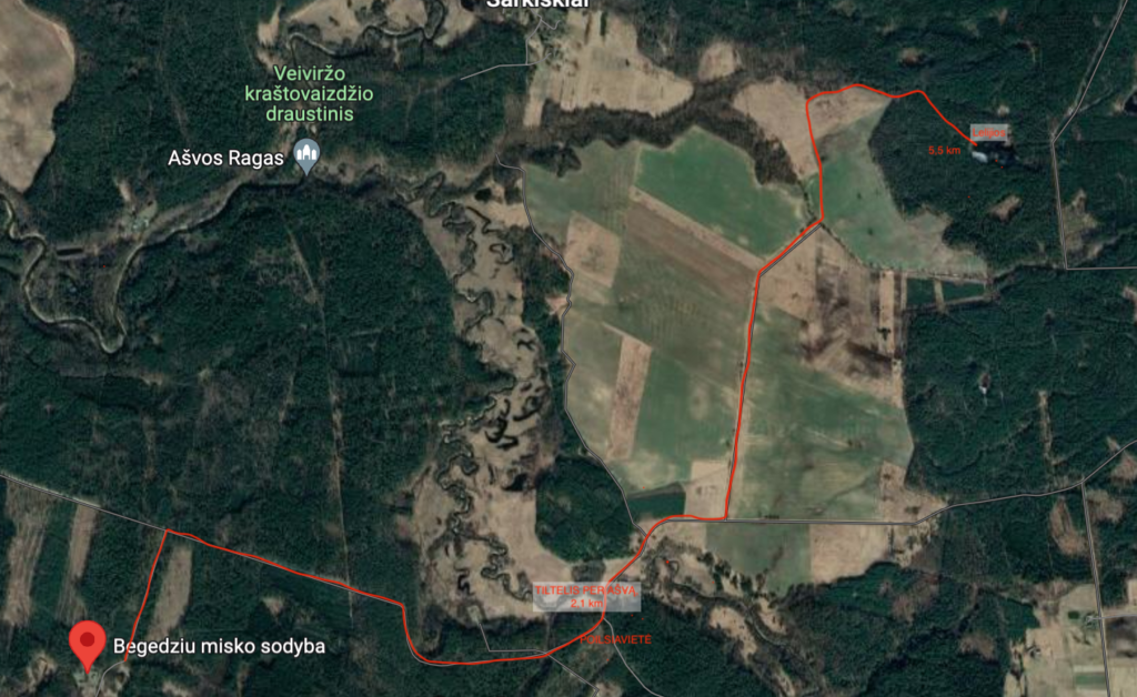 vasaros žygio maršrutas